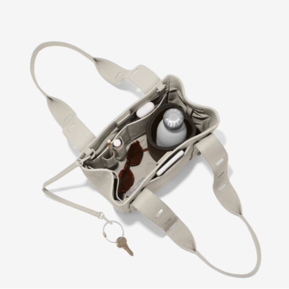 Dagne Dover Tokyo Turnlock Tote in Bone - Picture 4 of 5